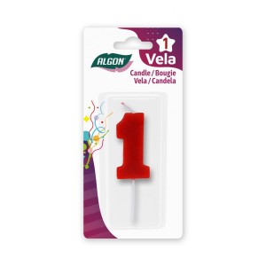VELA ROJA NUMERO 1 ALGON