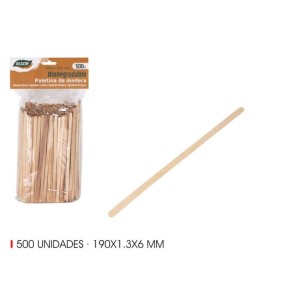 SET 500 PALETINAS MADERA 190X1.3X6MM...