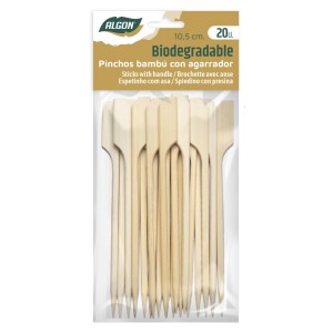 PACK 20 PINCHOS BAMBU CON AGARRADOR...