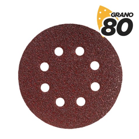 PACK 10 LIJAS 125MM GRANO 80 PARA...