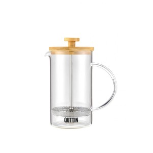 TETERA VIDRIO/BAMBU 600ML QUTTIN