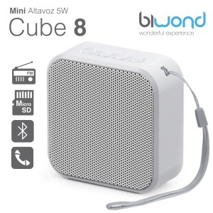 MINI ALTAVOZ BLUETOOTH 5W CUBE 8...