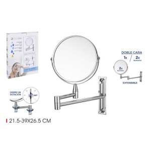 ESPEJO DE PARED EXTENSIBLE DOBLE CARA...