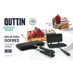 MOLDE PARA GOFRES DOBLE ALUMINIO QUTTIN