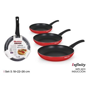 SET 3 SARTENES INDUCCIONN 18/22/26CM...