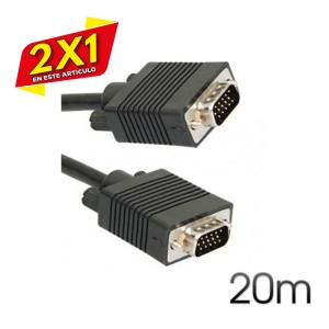 CABLE VGA MACHO-MACHO 20M 15PIN...