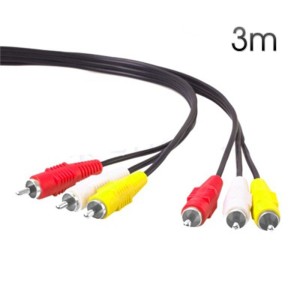 CABLE AV RCA AUDIO - VIDEO 3 METROS...