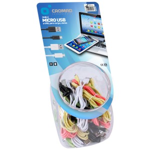 PACK 35 CABLES MICRO USB COLORES CROMAD