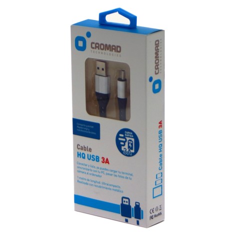 CABLE HQ USB A TIPO C 1 METRO 3A...