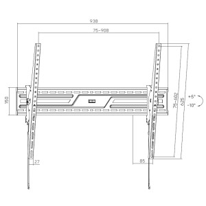 SOPORTE DE PARED TV LED LCD 43"-100"...