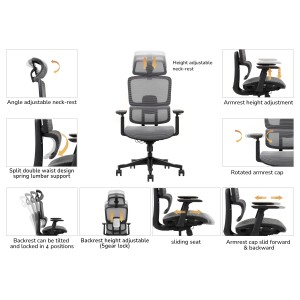 SILLA OFICINA GAMA SENIOR SE1400 CROMAD