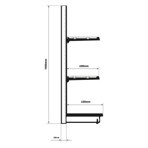 EXPOSITOR GÓNDOLA 900X450X1500MM...