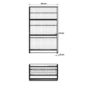 EXPOSITOR GÓNDOLA 900X450X1500MM...