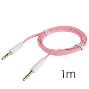 CABLE MINI JACK 3.5 M/M 1M PLANO ROSA...