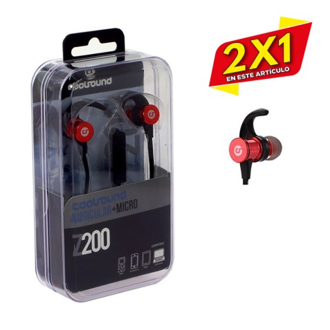 AURICULAR + MICROFONO Z200 ROJO...