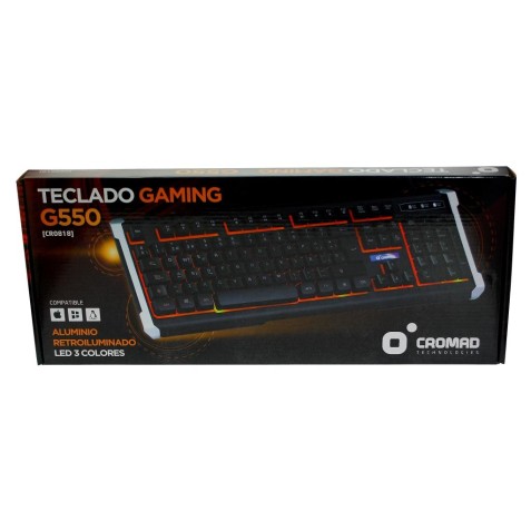 TECLADO GAMING G550 ALUMINIO + LED...