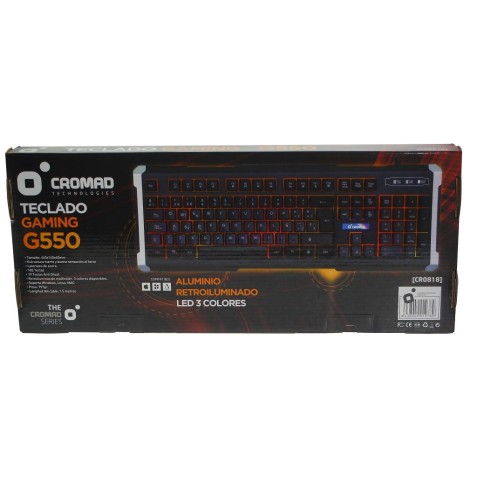 TECLADO GAMING G550 ALUMINIO + LED...
