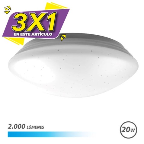 APLIQUE LED TECHO REDONDO 20W 2000LM...