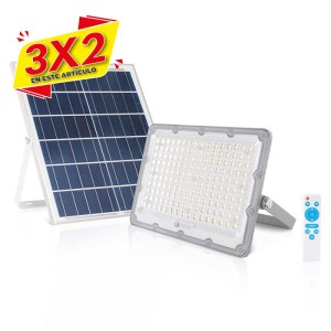 FOCO LED SOLAR 100W 2700LM + CONTROL REMOTO ELBAT (3 X 2)
