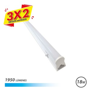 TUBO LED T5 18W 1950LM 120CM LUZ FRIA CON INTERRUPTOR ELBAT (3 X 2)