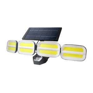 FOCO SOLAR CUÁDRUPLE CON SENSOR 800LM...