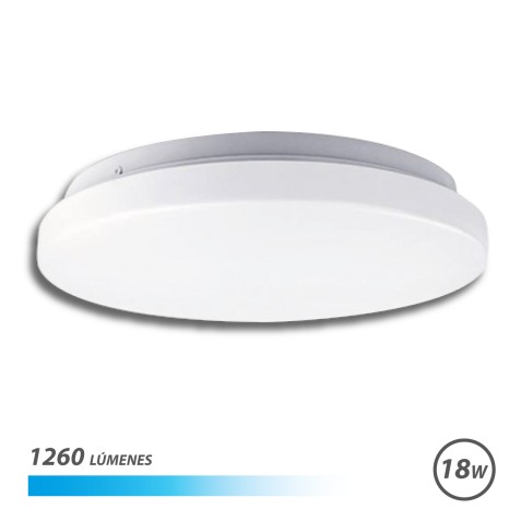 APLIQUE LED TECHO REDONDO 18W LUZ...