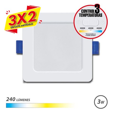 DOWNLIGHT CUADRADO 3W | 240LM |...