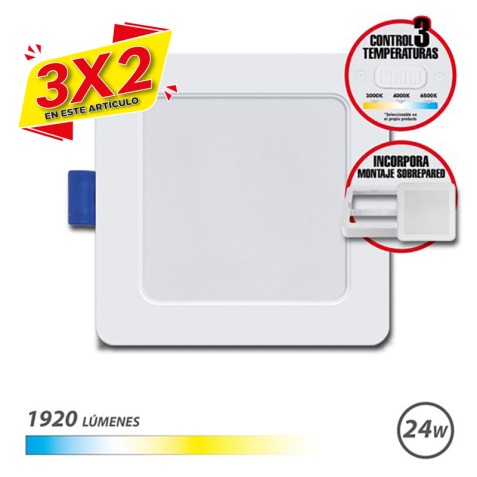 DOWNLIGHT CUADRADO 24W | 1920LM 3...