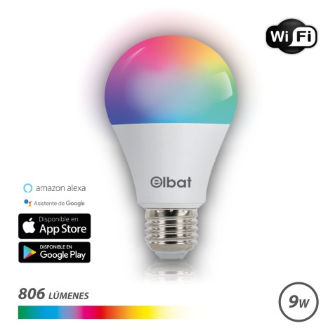 BOMBILLA LED SMART WIFI A60 E27 9W...