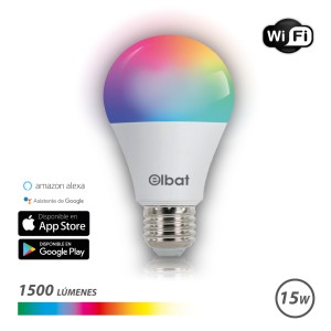 BOMBILLA LED SMART WIFI A65 E27 15W 1500LM RGB ELBAT