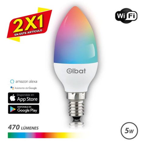 BOMBILLA LED SMART WIFI VELA C37 E14...