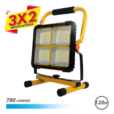 FOCO SOLAR LED 120W 780LM PLEGABLE...