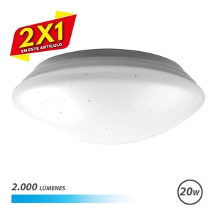 APLIQUE LED TECHO REDONDO 20W 2000LM LUZ FRIA SERIE SATURNO ELBAT (2 X 1)