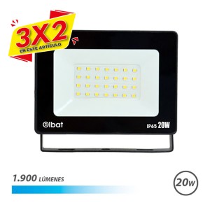FOCO LED SERIE SUPER SLIM 20W | 1900LM | 6500K ELBAT (3 X 2)