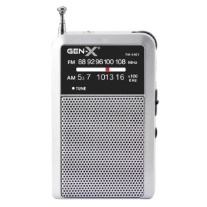 RADIO PORTATIL AM/FM ANALOGICA PLATA...