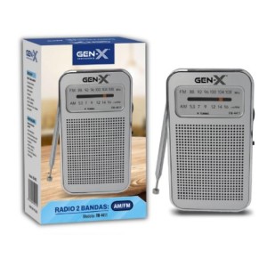 RADIO PORTATIL AM/FM ANALOGICA PLATA...