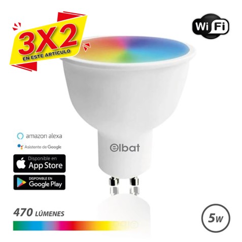 BOMBILLA LED SMART WIFI GU10 5W 470LM...