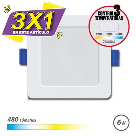 DOWNLIGHT CUADRADO 6W | 480LM |...