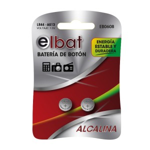 PACK 2 PILAS ALCALINAS BOTON LR44...