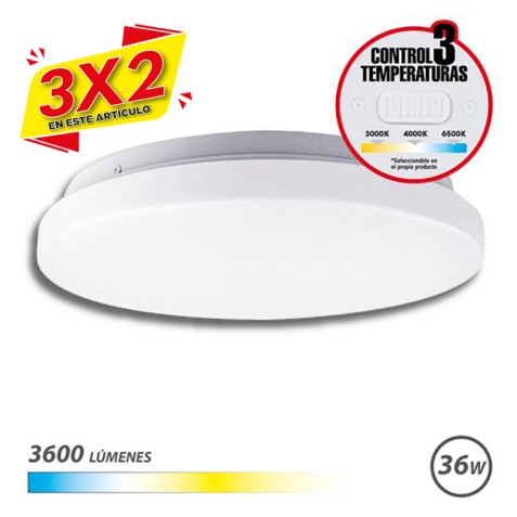 APLIQUE LED TECHO REDONDO 36W |...