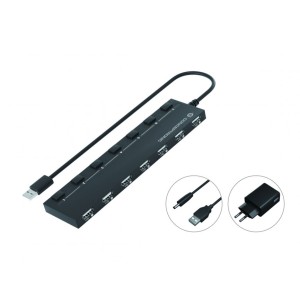 HUB 7 PUERTOS USB CON INTERRUPTOR DE...