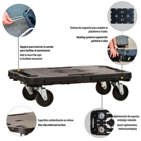 PLATAFORMA CON RUEDAS EXTENSIBLE PARA...
