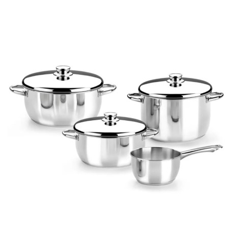 BATERIA DE COCINA 4 PIEZAS ACERO INOX...