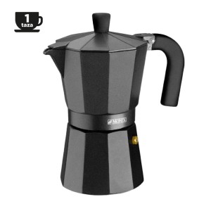 CAFETERA ALUMINIO 1 TAZA VITRO NOIR...