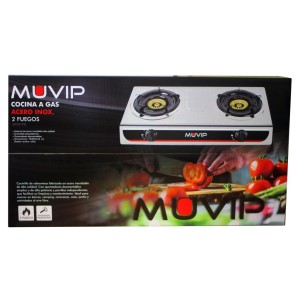 COCINA GAS INOX 2 FUEGOS MUVIP