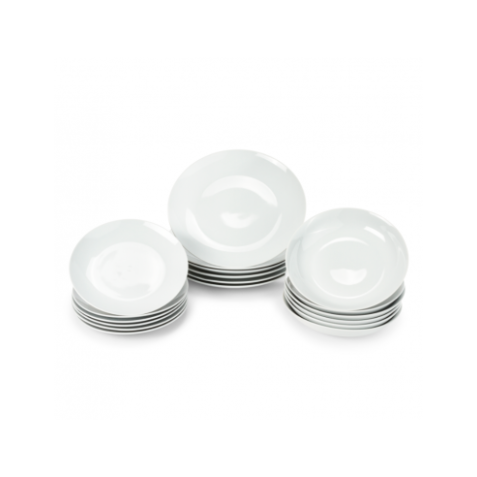 VAJILLA DE PORCELANA OVAL 18 PIEZAS...