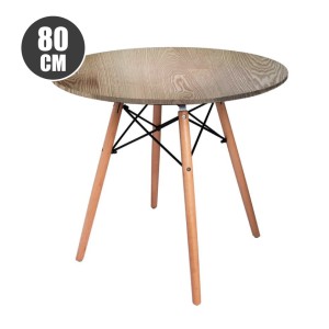 MESA REDONDA DESIGN D500 80CM ROBLE...