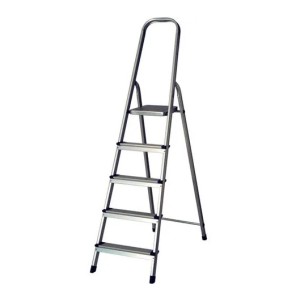 ESCALERA METÁLICA 5 PELDAÑOS GRIS...