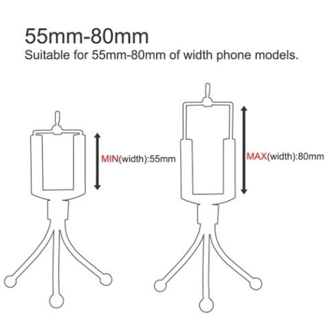Tripode Flexible Universal 5.5-8.0cm...