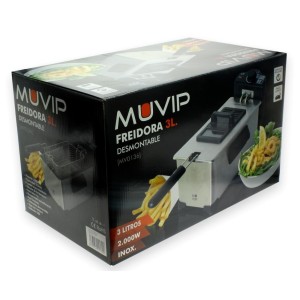FREIDORA 3 LITROS INOXIDABLE 2000W...